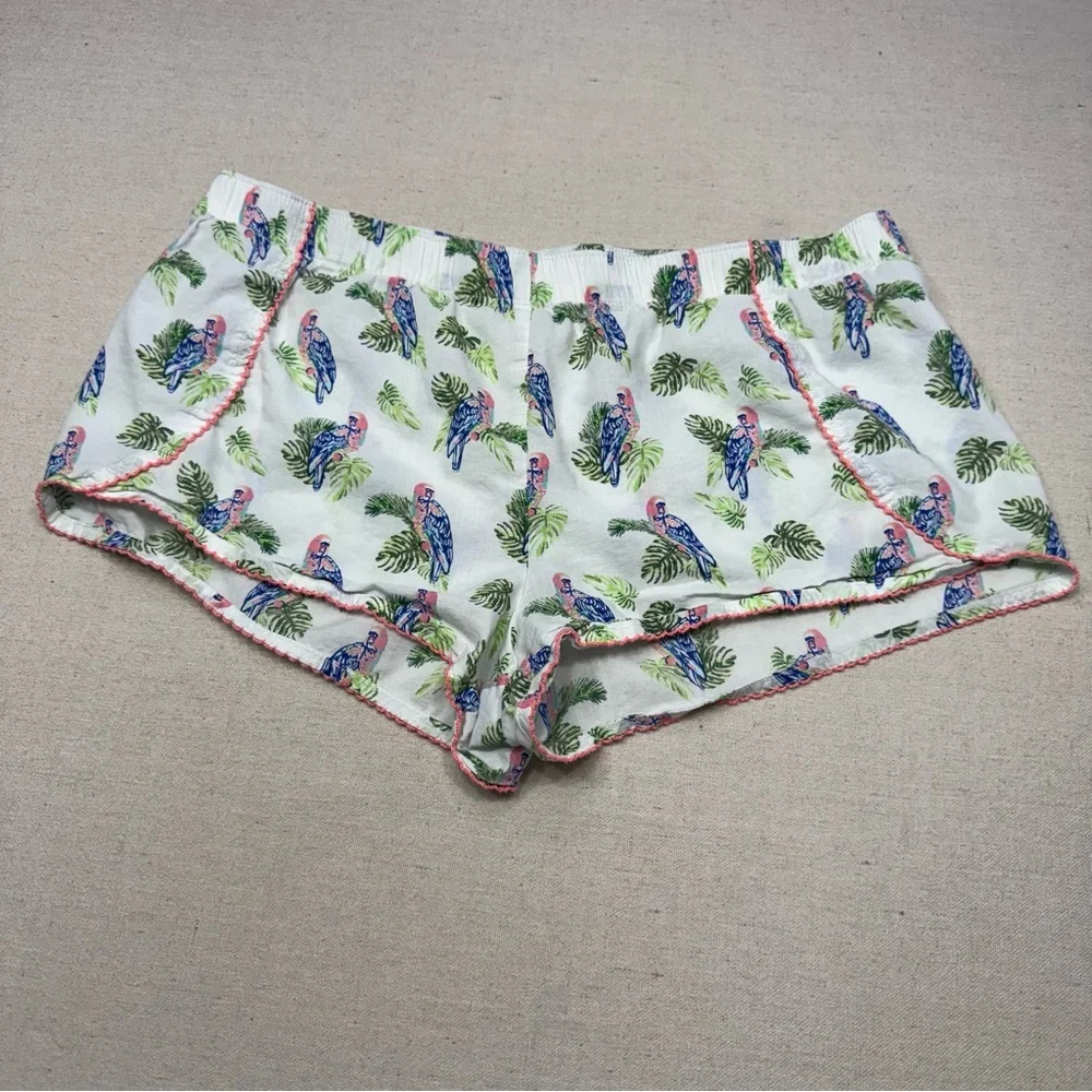 Victoria's Secret 2 pc Set - Parrot and Floral Print Sleepwear Shorts - Size SP